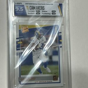 2020 Donruss Rated Rookie Canvas HGA 9.5 Cam Akers Graded Rookie Card Rams 🔥🏈